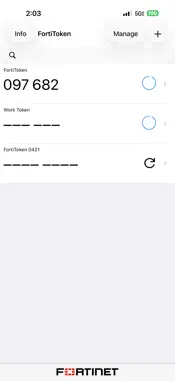 FortiToken Mobile screenshot 1
