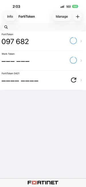 FortiToken Mobile screenshot 1