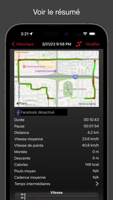 Screenshot #2 pour Fitmeter Bike - cyclisme