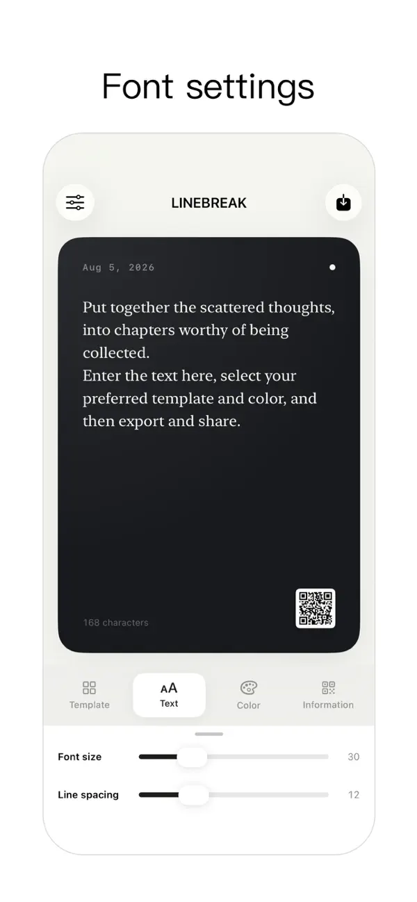 Screenshot #2 pour Linebreak-Display writings