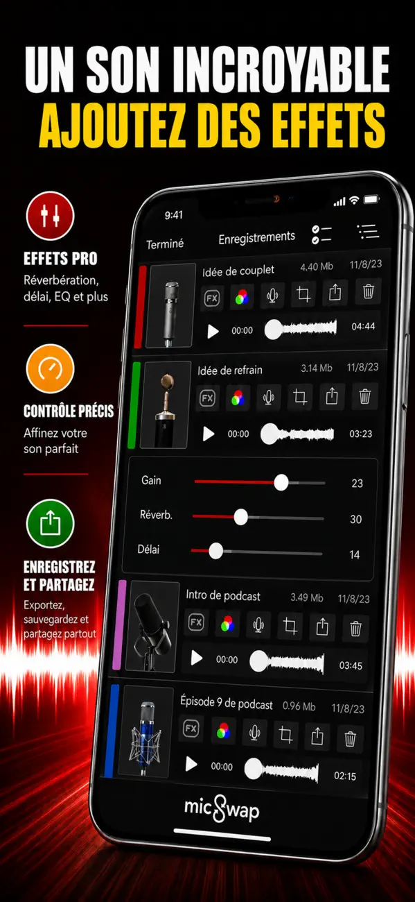 Screenshot #3 pour MicSwap: Microphone Recording