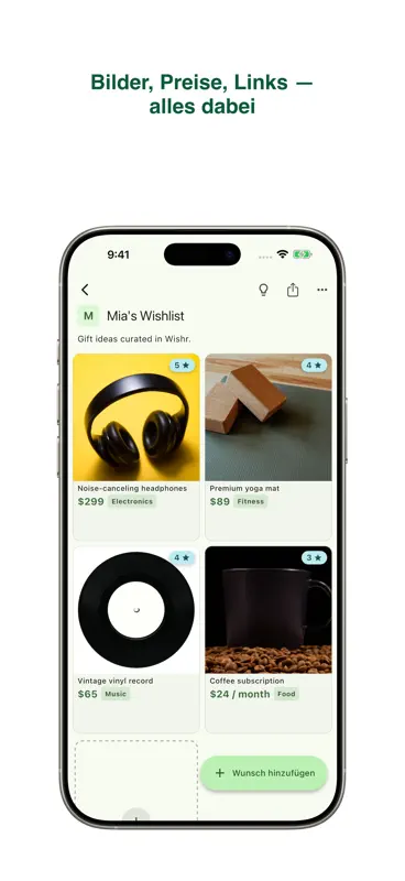 Wishr: Geschenkideen & Liste screenshot 2 of 8