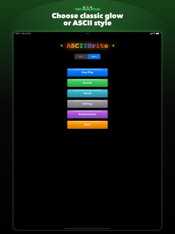 AsciiBrite: Glowing Peg Art iPad screenshot