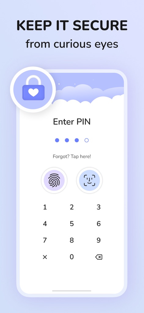 Daily Journal: Diary with Lock - This tool ensures privacy with strong security features, offering both PIN protection and convenient biometric options like fingerprint or face-ID.
