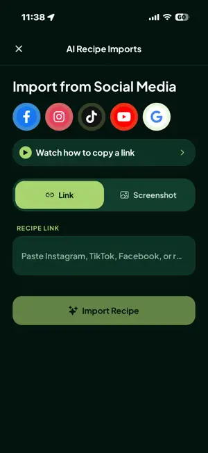 SpiceChef: Social Media import screenshot 3