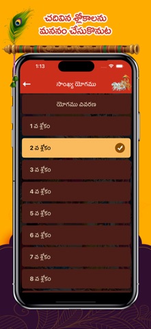 Bhagavad Gita Telugu ! iPhone screenshot