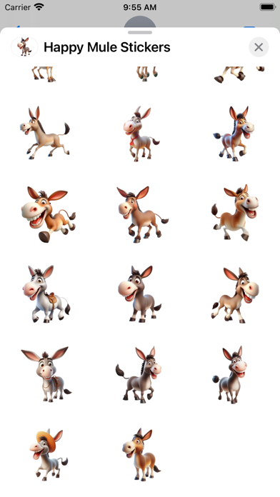 Screenshot #3 pour Happy Mule Stickers