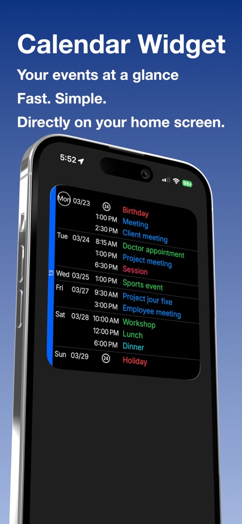 Calendar Widget ! - Productivity App | MWM