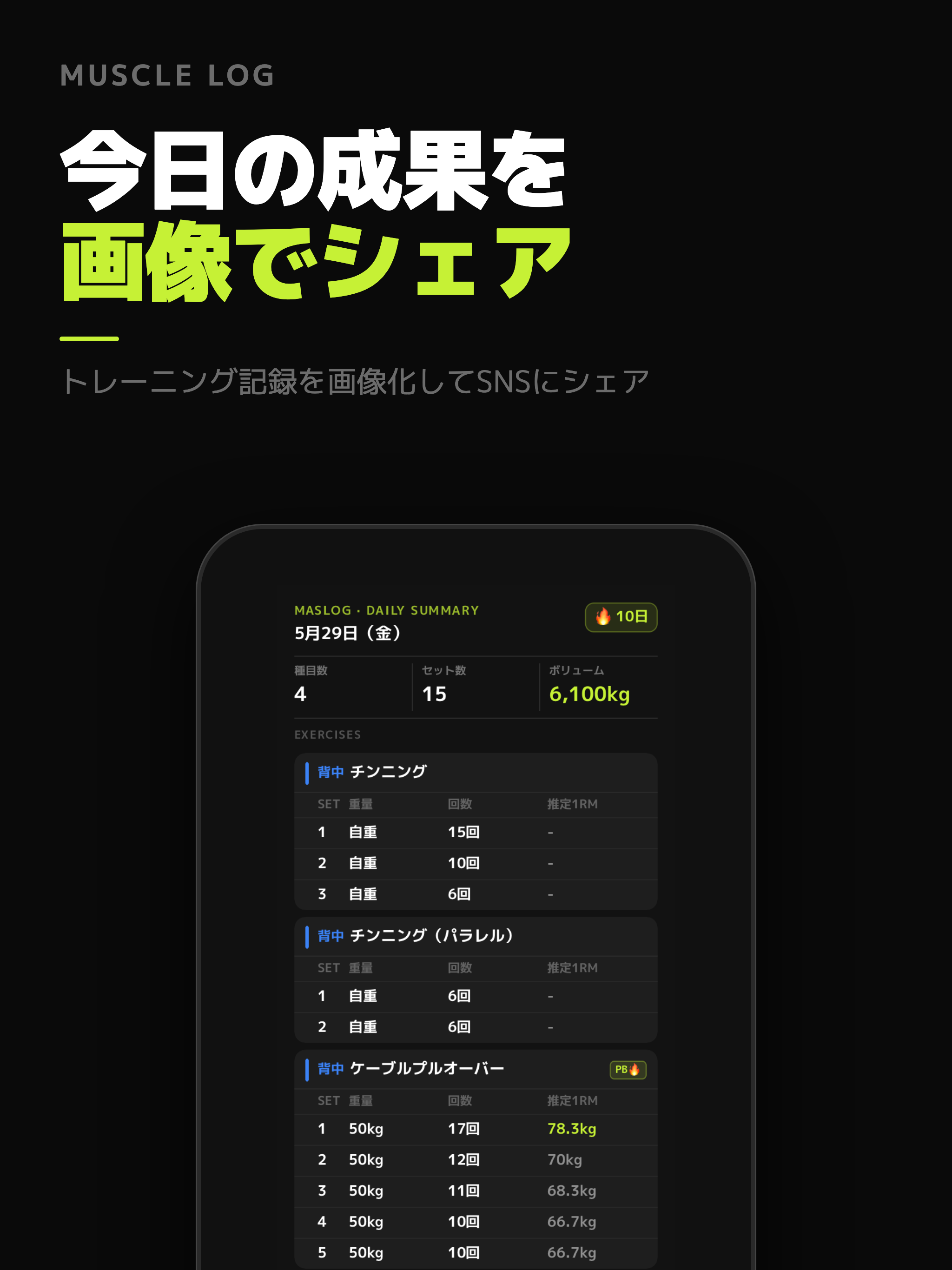 筋トレ記録と管理 - マスログ