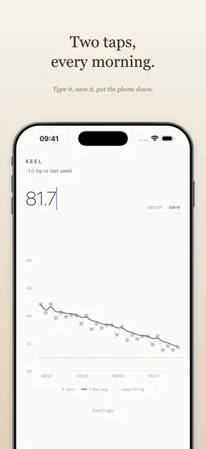 Keel: Weight Tracker screenshot 2