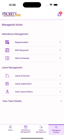 Probity HR screenshot