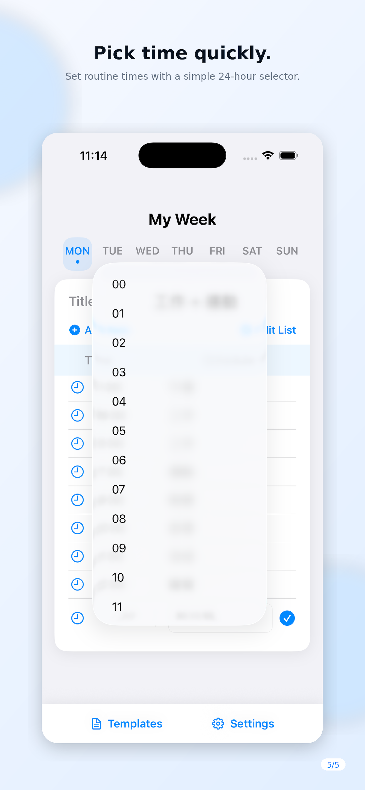 Weekly Routine