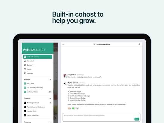 Mighty Networks iPad screenshot 7 - Social Networking app