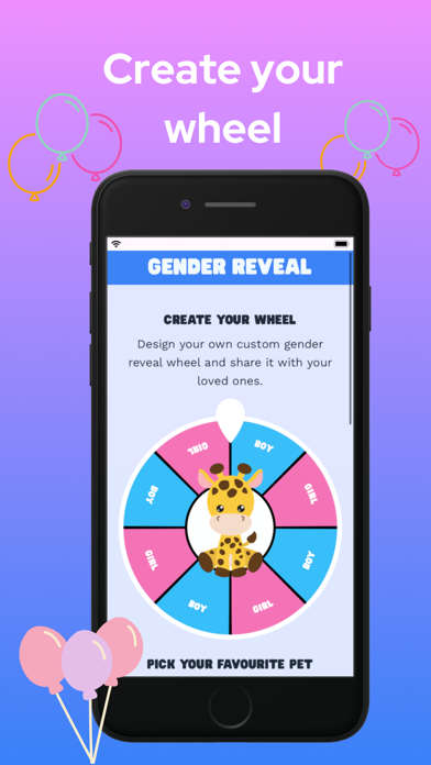 Screenshot #1 pour Gender Reveal Wheel