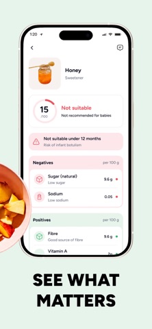 Baby Food Scanner iPhone screenshot