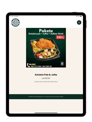 Kledi Restaurant iPad screenshot