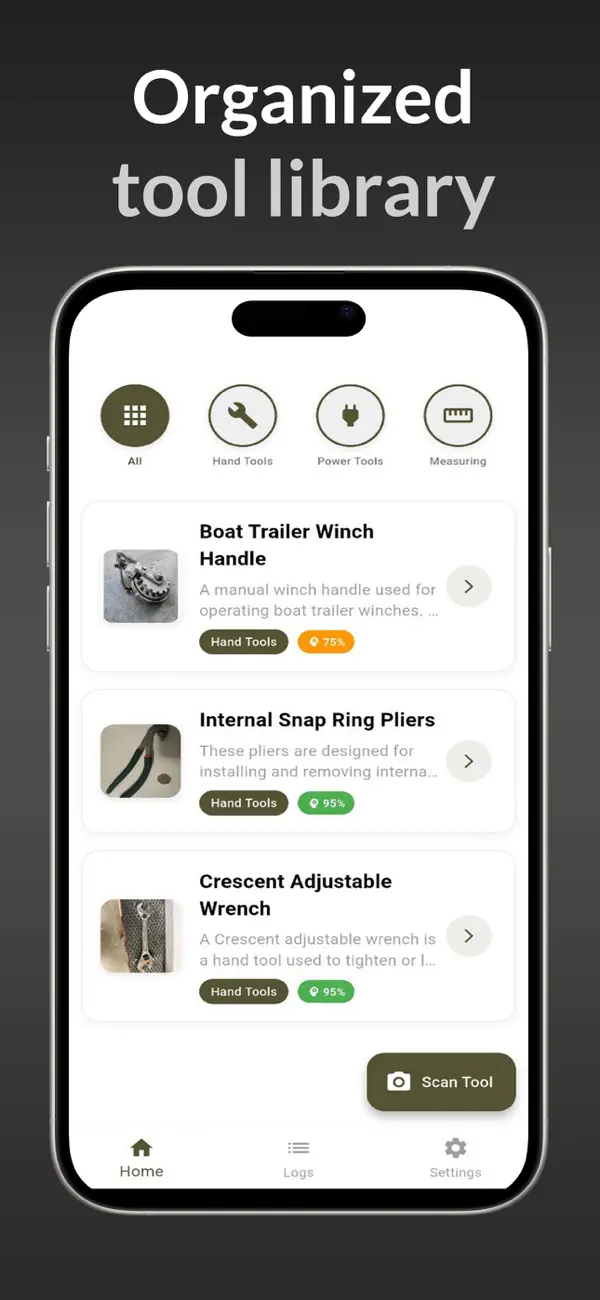 #5. ToolScan: Tool identifier (iOS) Göre: Isuru Lakmal