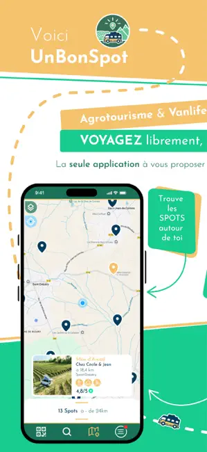 unBonSpot - Vanlife & Domaines iPhone screenshot 1