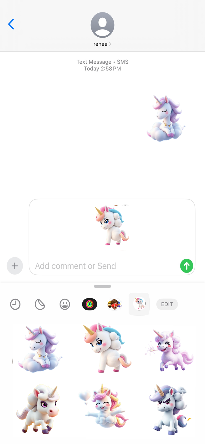 Cloud Unicorn Stickers