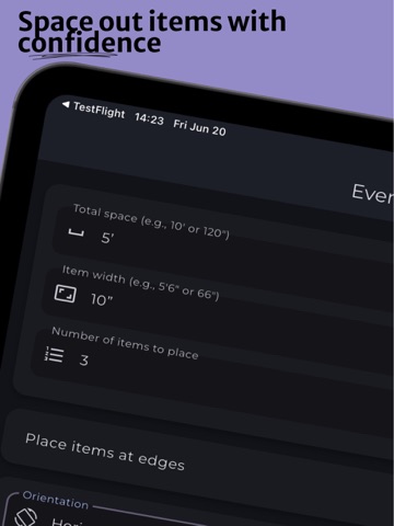 Even Spacer - Measurement Tool iPad screenshot