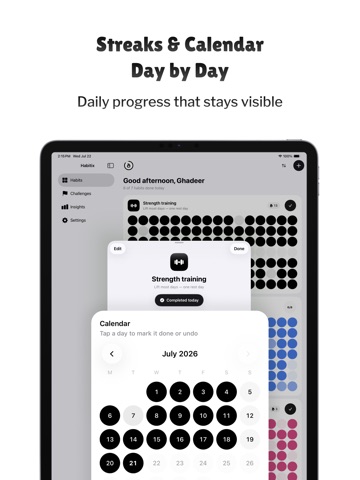 Habit Tracker - Habitix iPad screenshot