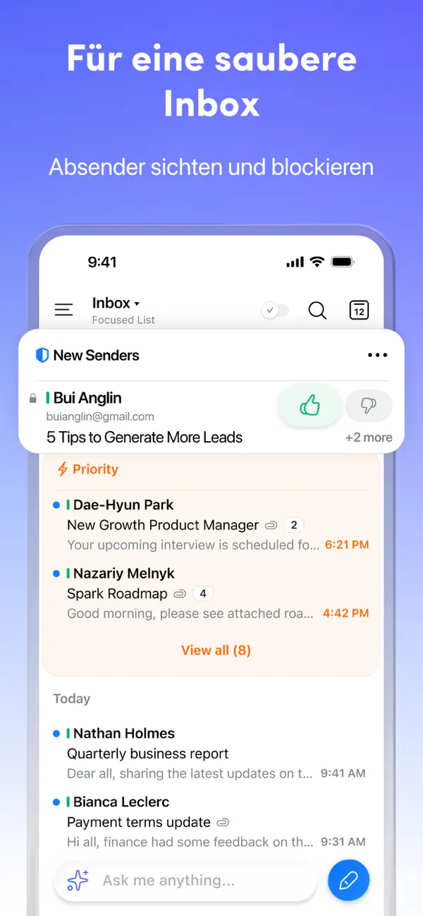 Spark – Email App by Readdle iPhone App Screenshot 5 – Produktivität