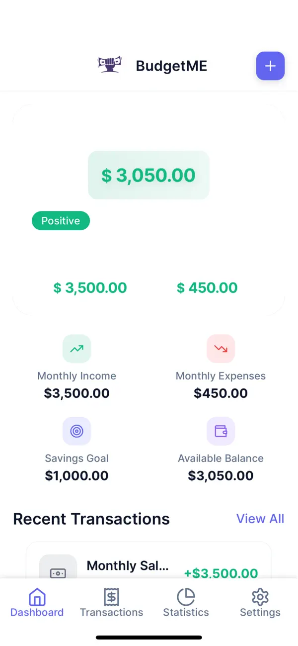 Screenshot #1 pour BudgetME - Personal Expenses
