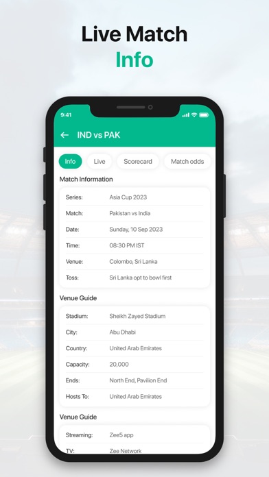 Live Cricket TV Streaming Screenshot