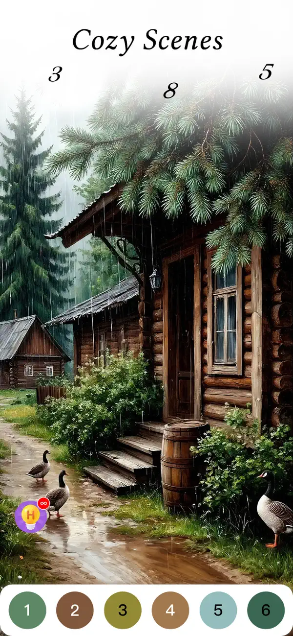 #5. Classic Scene Color by Number (iOS) Por: POMELO TECH