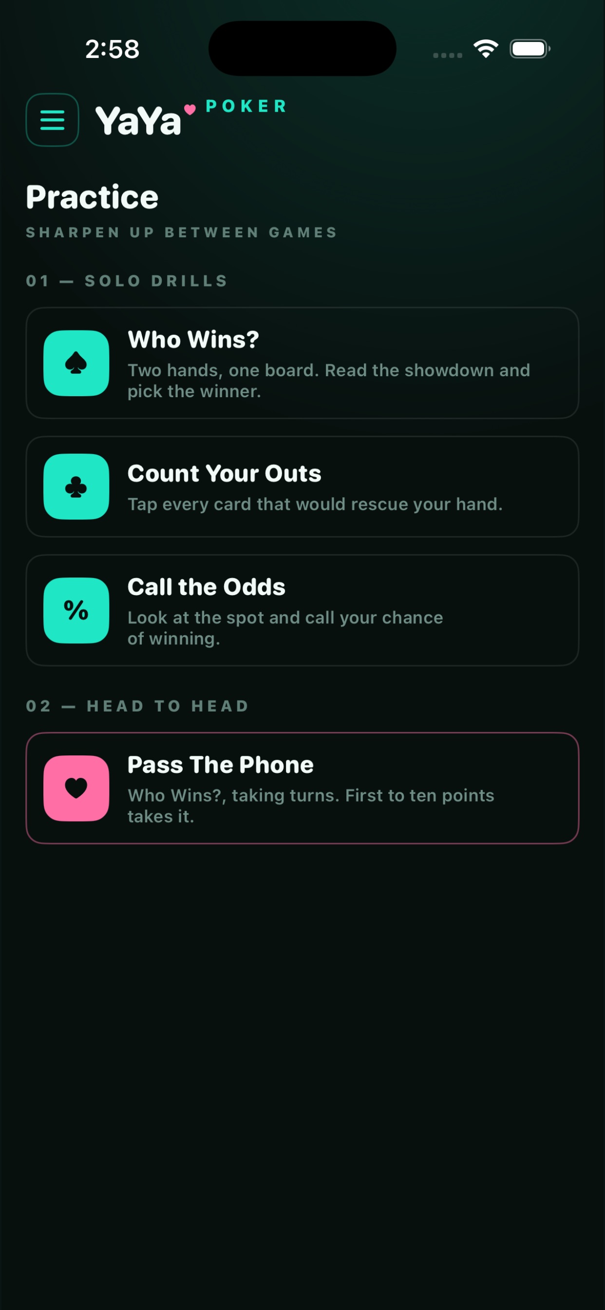 Screenshot 3 of YaYa Poker Cheat Sheet
