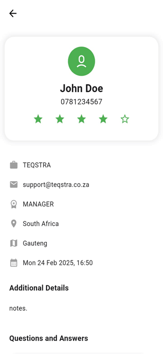 Teqstra OneLead App Screenshot 2 of 3