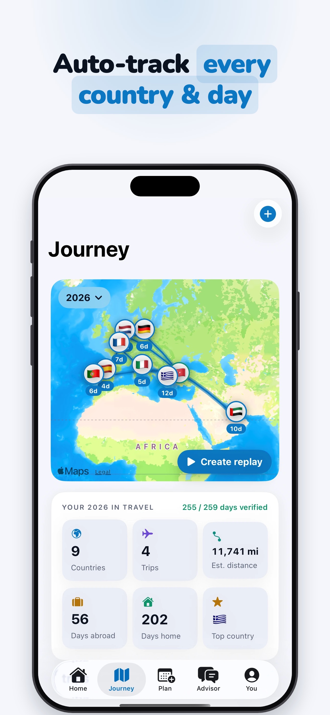 Screenshot 2 of Country Days Tracker: Borderly