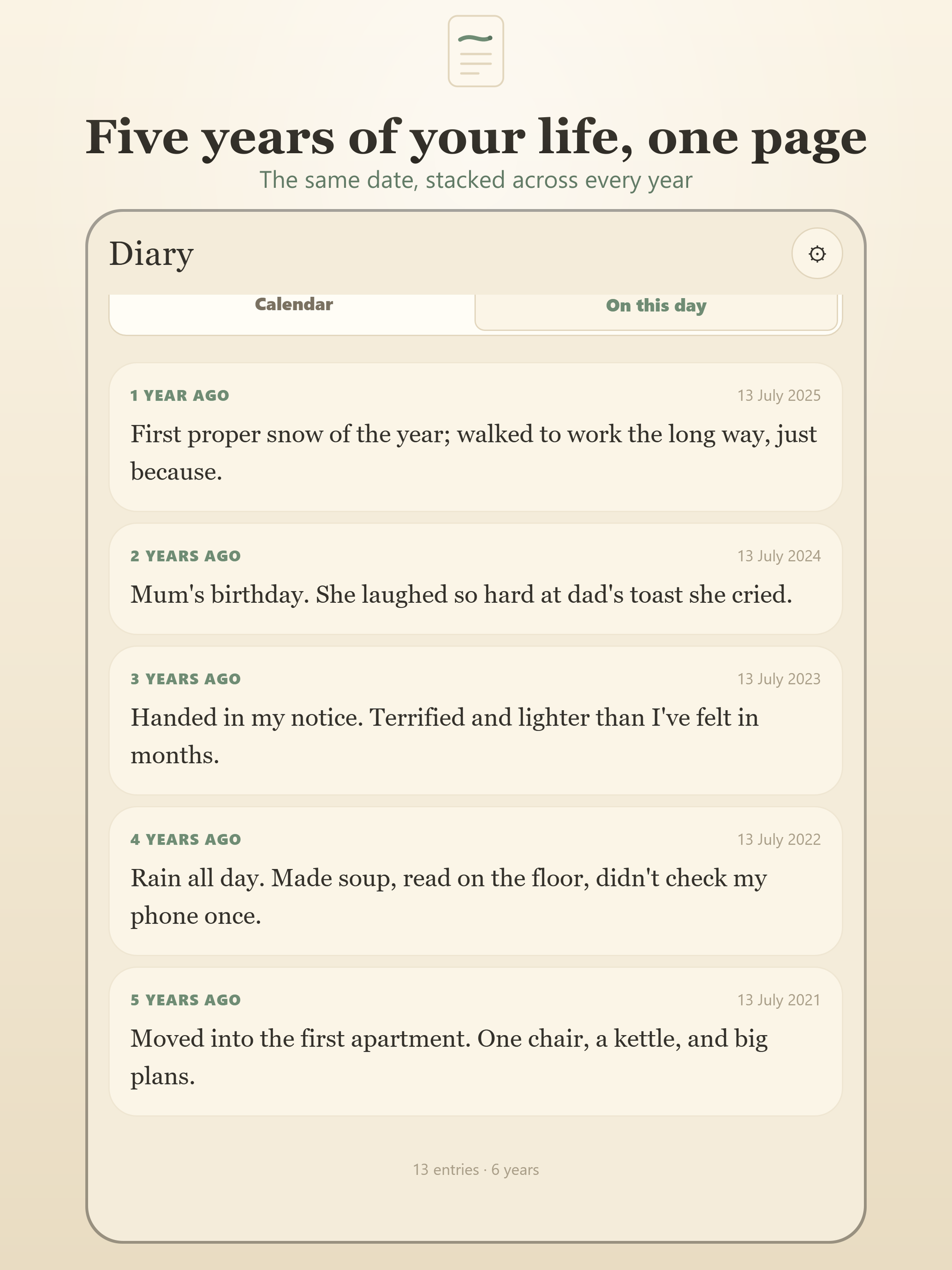 Diary: One Line a Day Journal screenshot 11