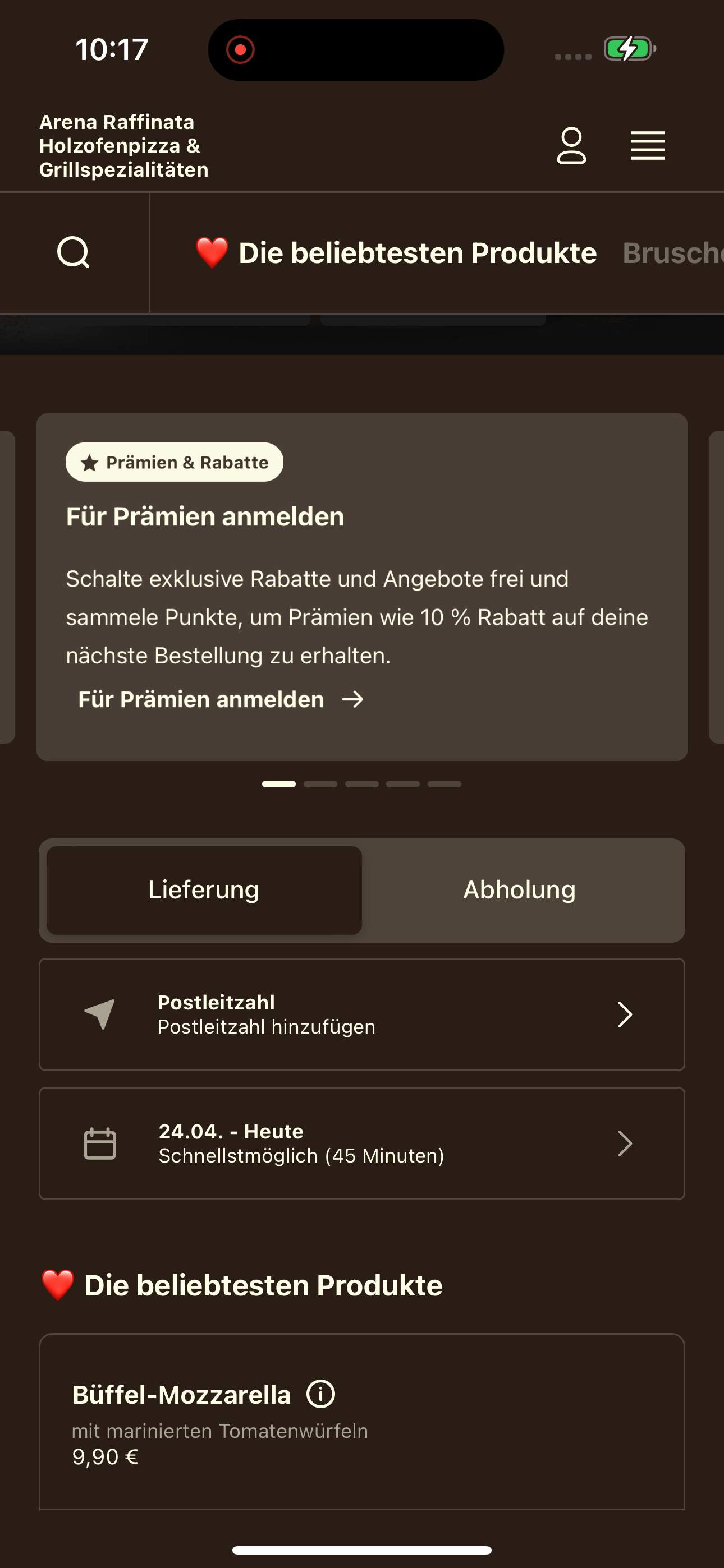 Arena Raffinata Holzofenpizza screenshot 3