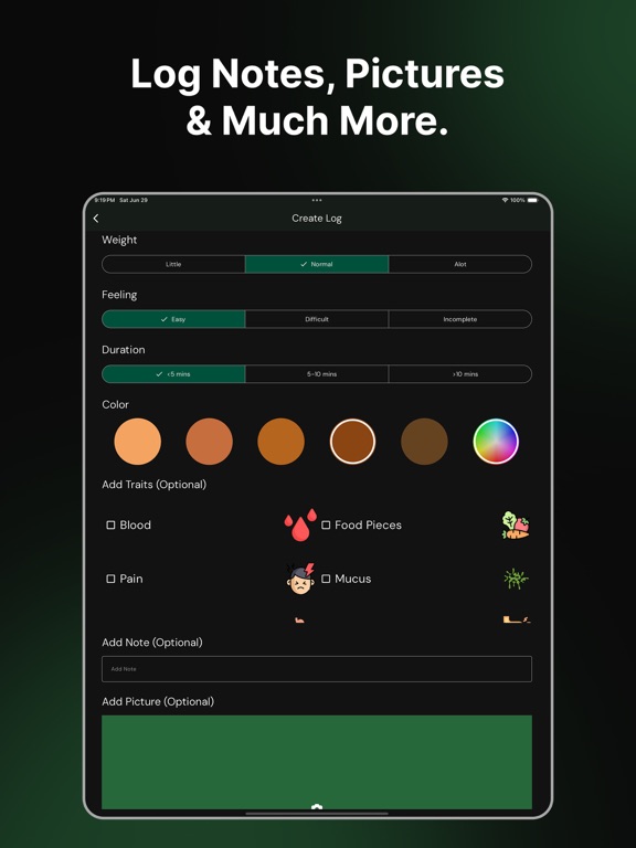 Screenshot #2 for Bowel Movement Tracker PoopLog