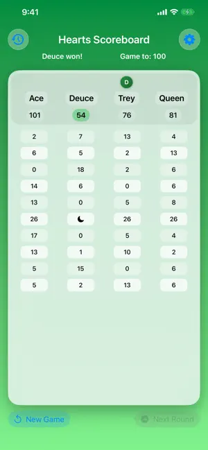 Hearts Scoreboard+ screenshot 1