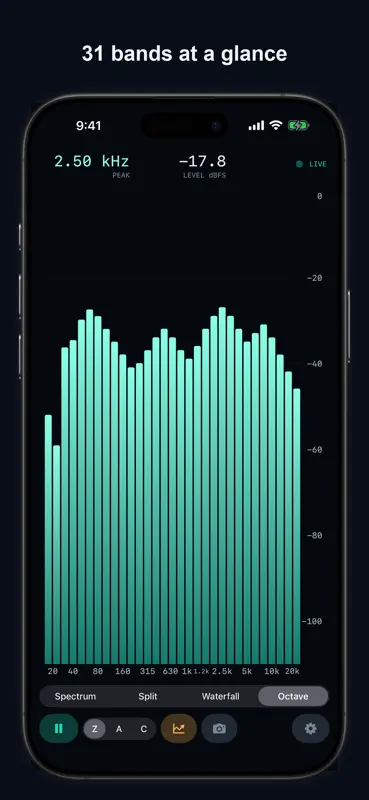 SonoSpec: Audio Spectrum RTA screenshot 7 of 10