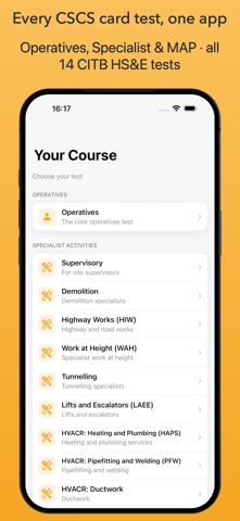 CSCS Card: Mock Test HS&E CITB iPhone screenshot