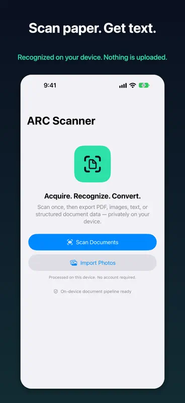ARC Scanner: Scan to Text screenshot 1 of 4