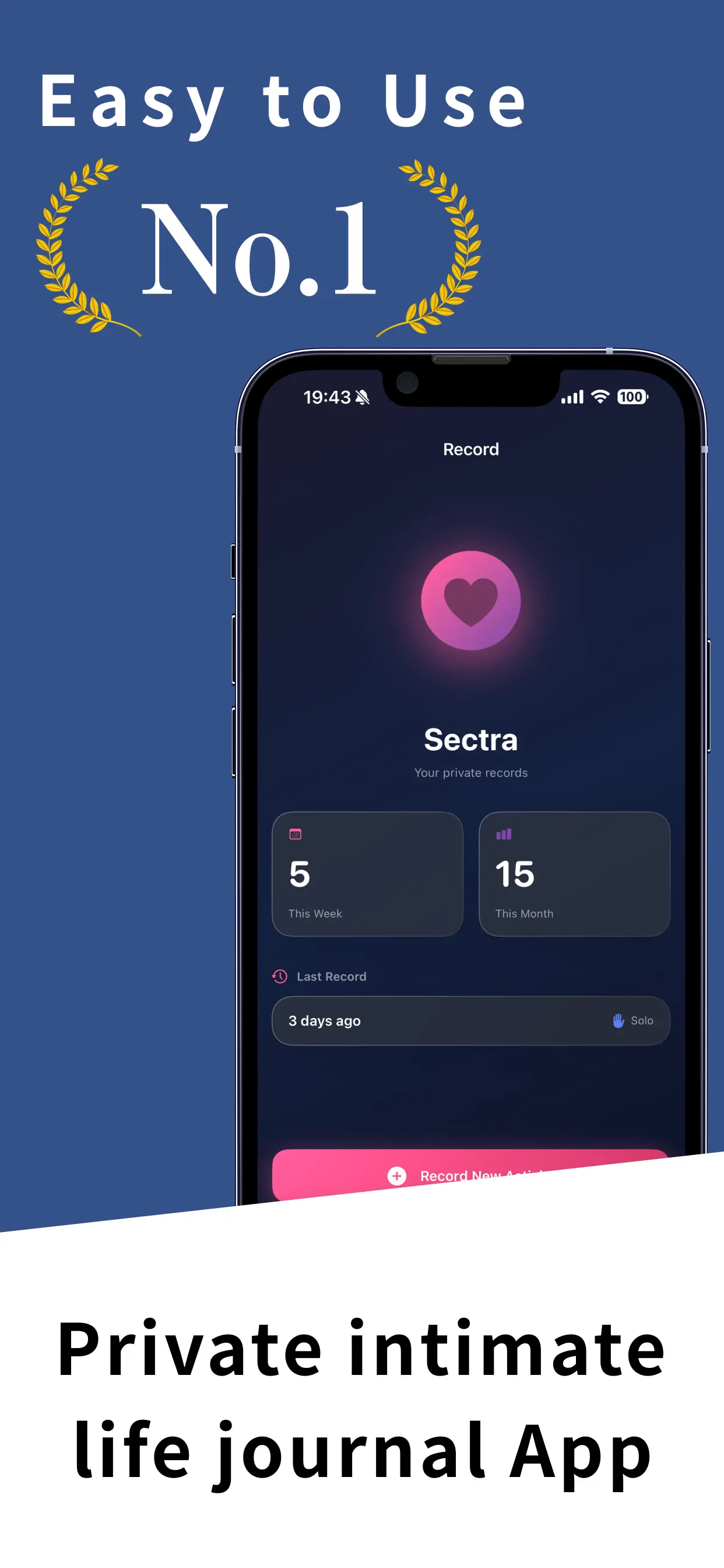 #1. Sectra: Sex Life Tracker (iOS) โดย: Akira Ohnishi