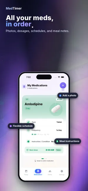 MedTimer: Medication Reminder screenshot 1