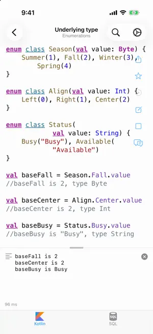Kotlin Recipes: Code & SQL screenshot 2