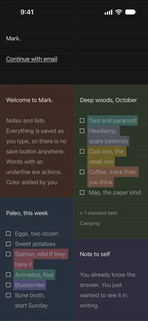 Mark. — Notes & Lists screenshot 4