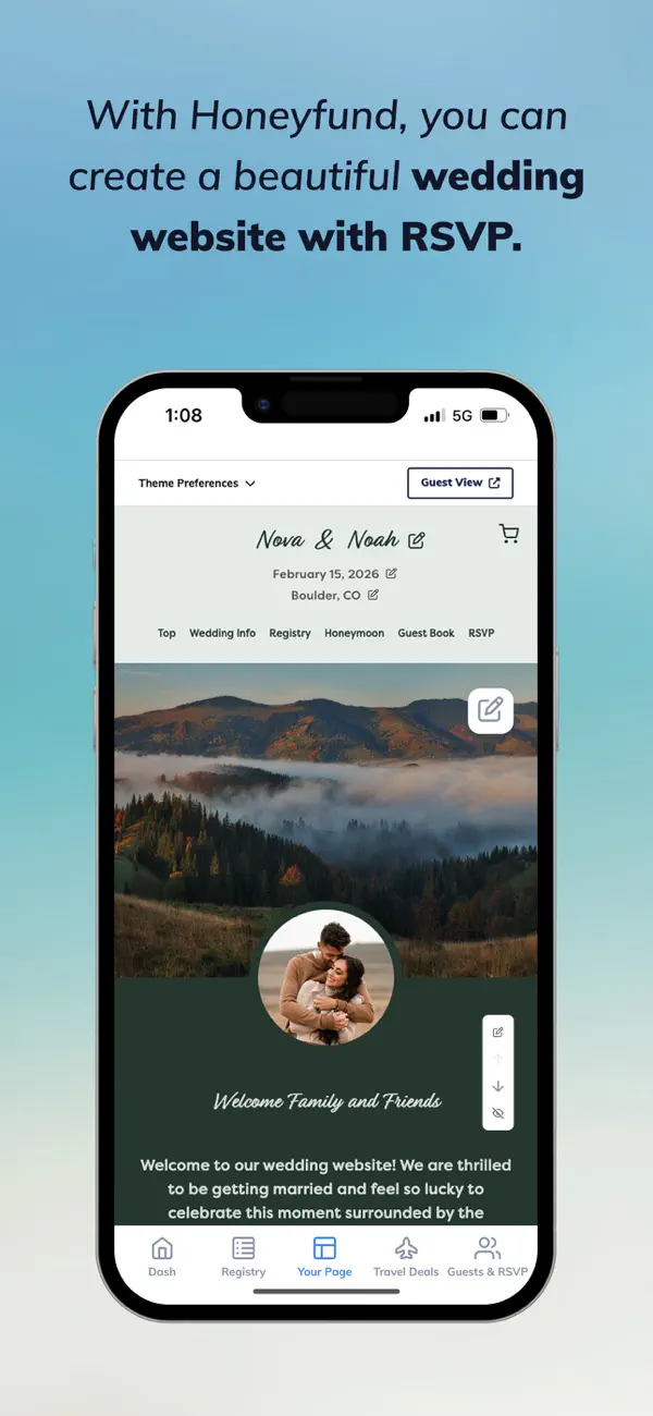 Screenshot #1 pour Honeyfund Wedding Registry