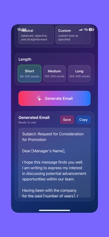 AI Email Mail Generator Writer Screenshot 2 of 3