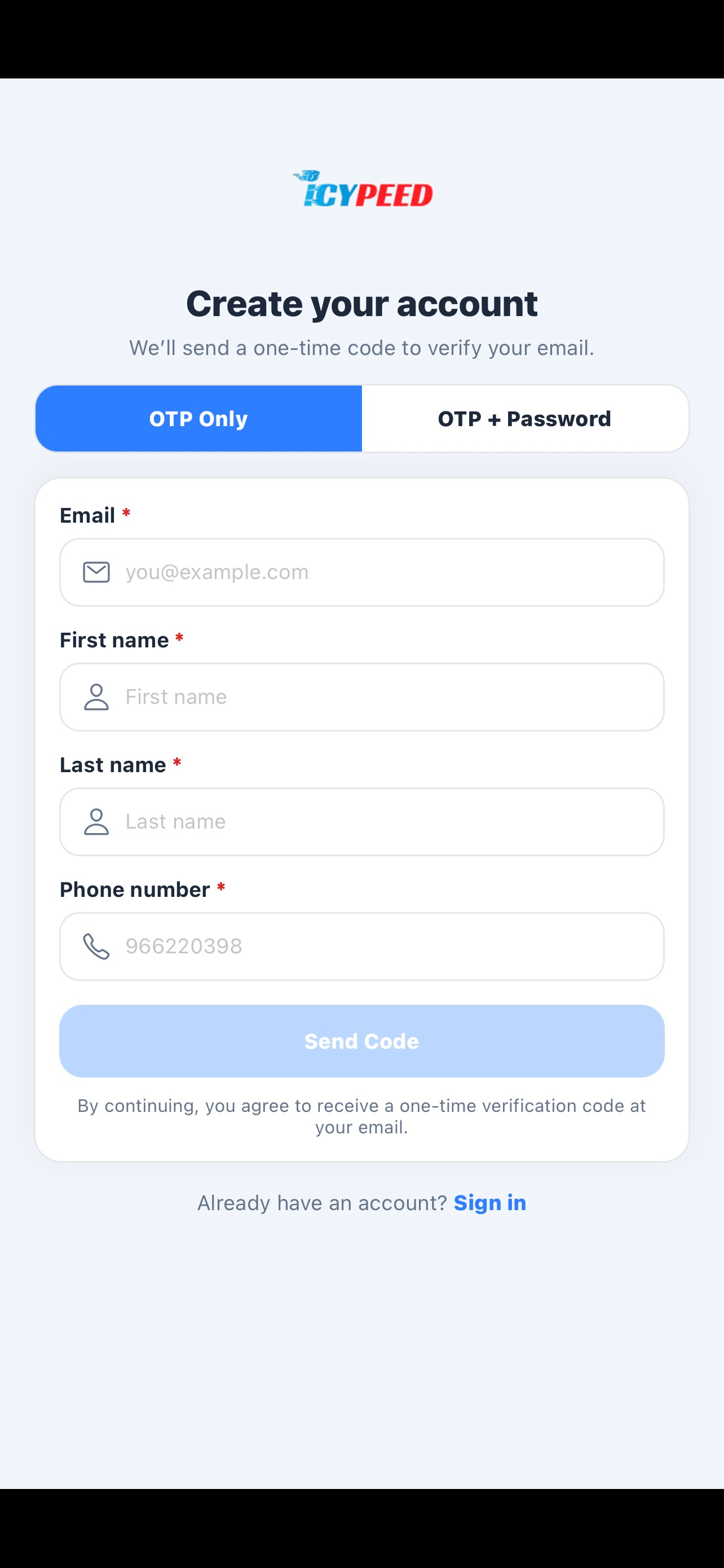 ICYPEED Logistics screenshot 2