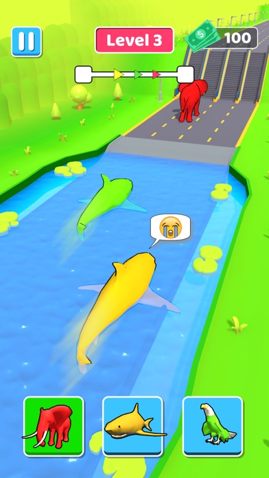 Animal & Hen Scream Jump Game Screenshot