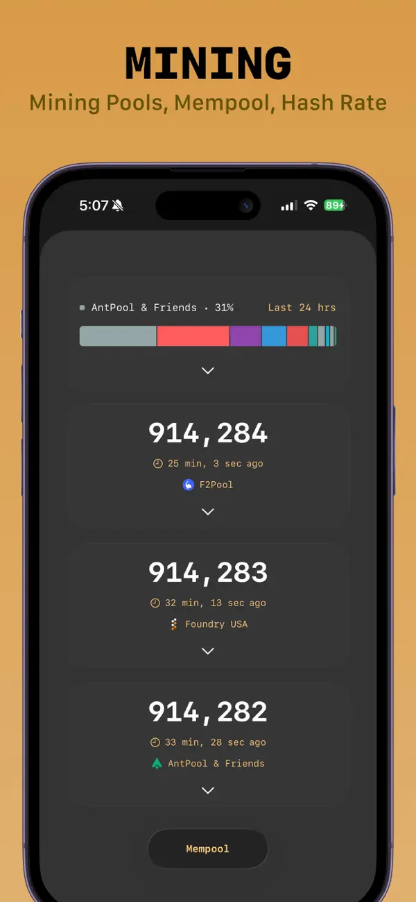 Block Screen: Bitcoin Widgets iPhone App Screenshot 7 – Finanzen