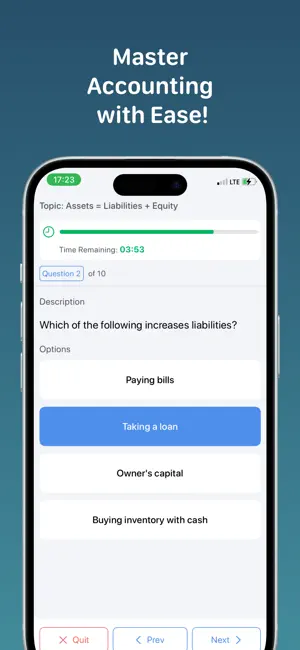 Accounting Quiz+ screenshot 1