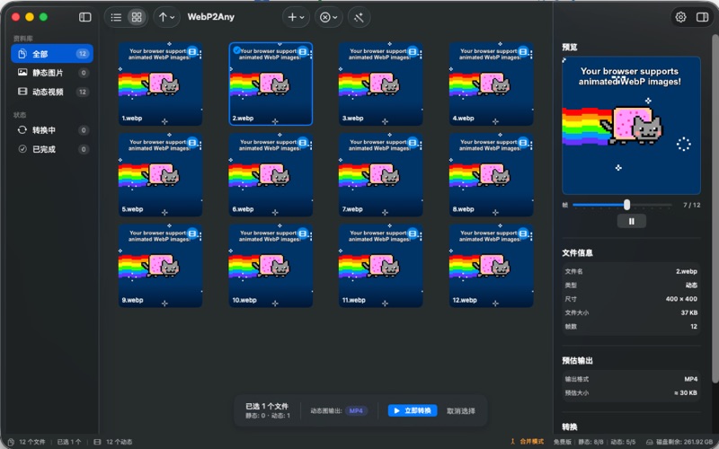 WebP2Any screenshot